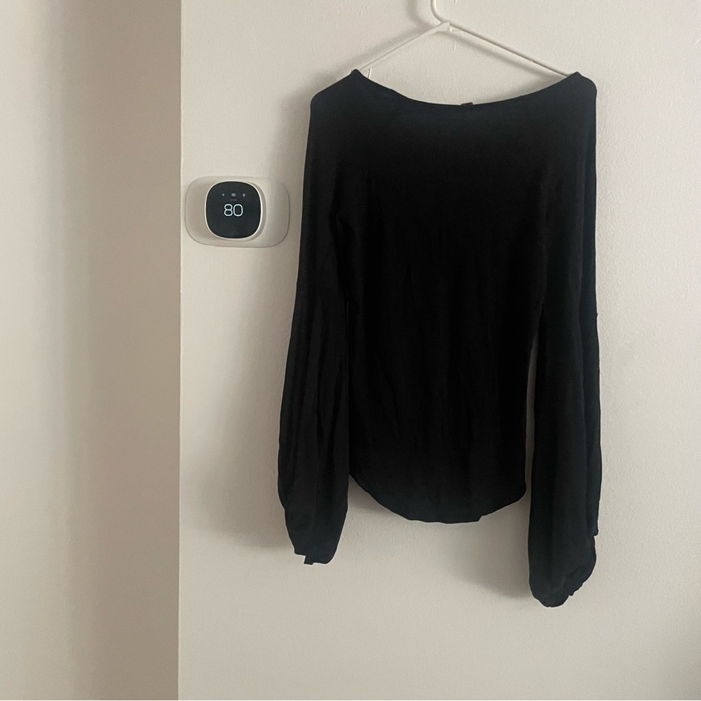 Free people Elegant Black Women's Top long sleeve size large